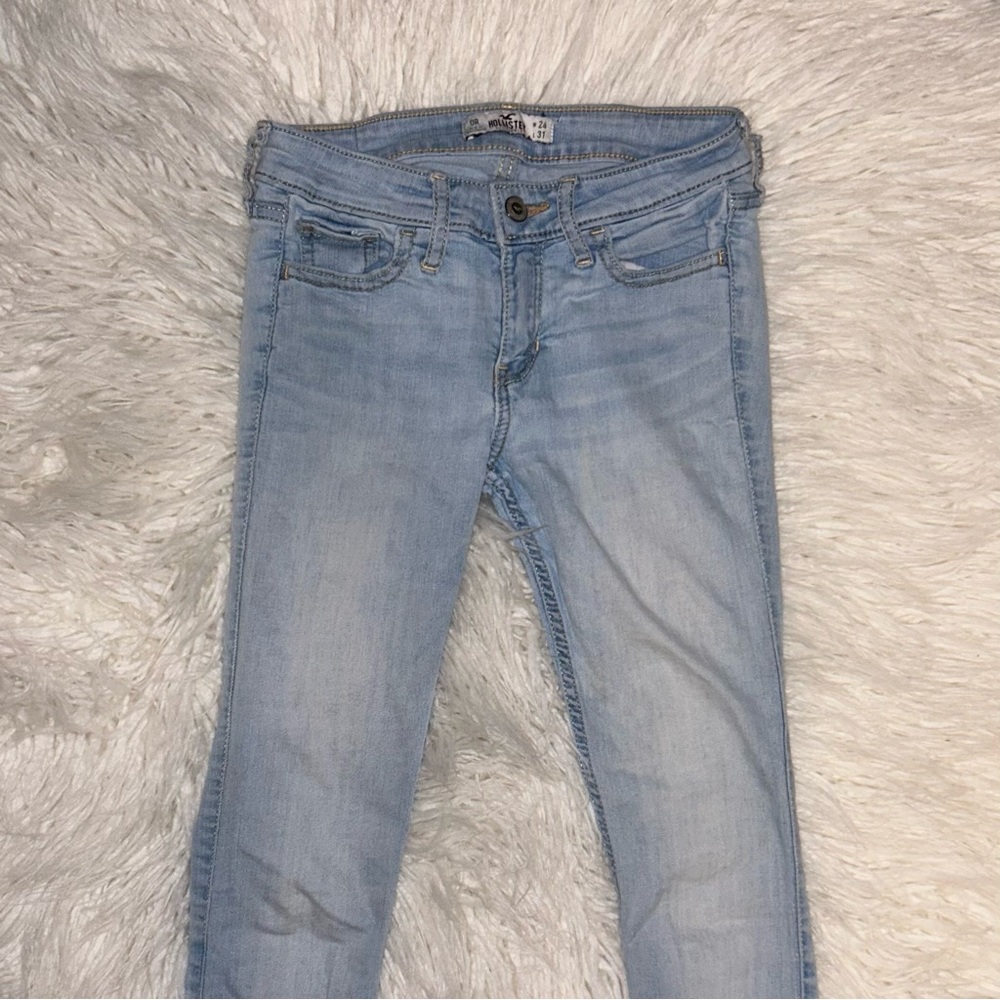 Hollister Light-Wash Low-Rise Super Skinny Jeans
